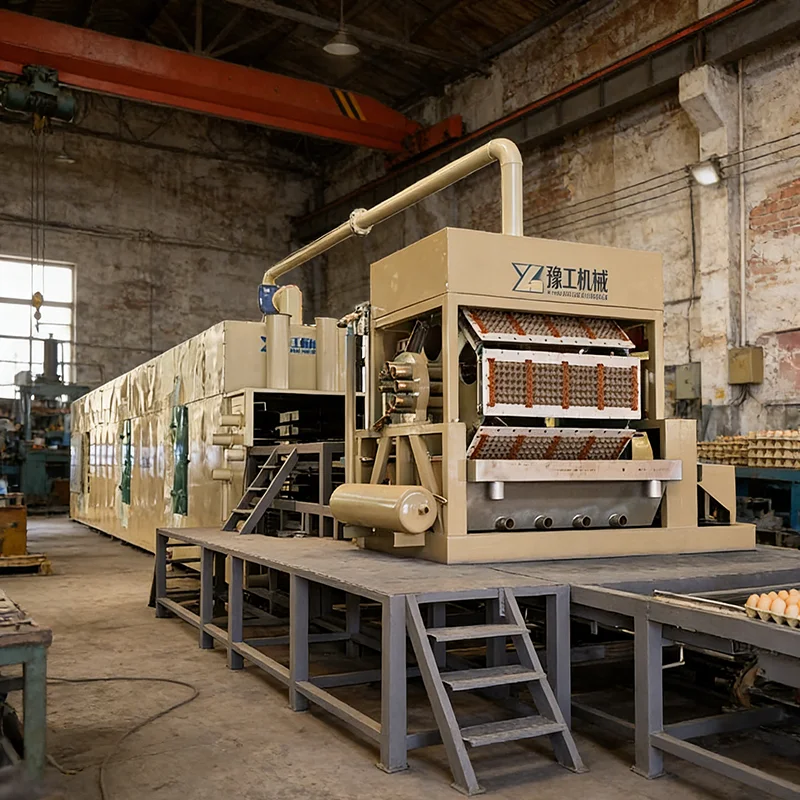 Customized Paper Pulp Egg Tray Maker Recycled Waste Paper Egg Box Making Machine Automatic Egg Crate Forming Equipment