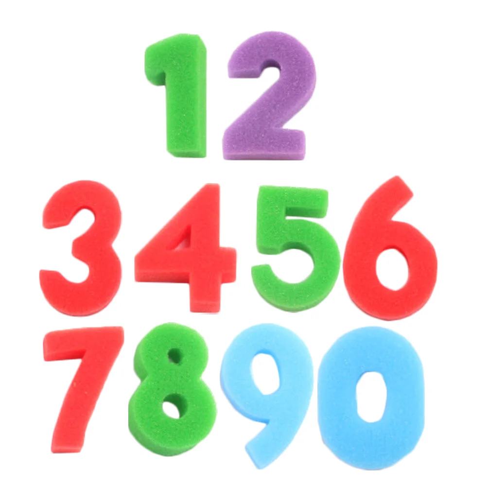 

10 Pcs Painting Sponge Number Sponges Stamps for DIY Kids Numbers Other Supplies