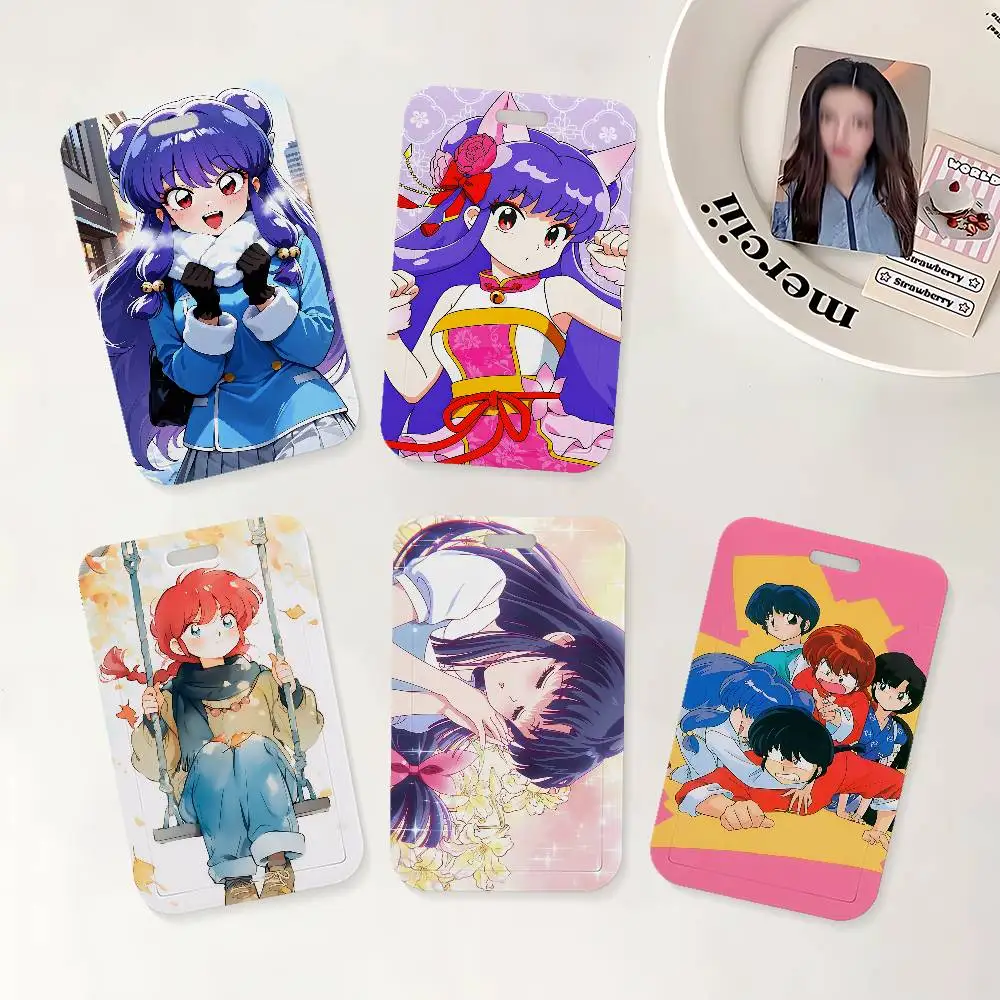

Держатель для бейджа в стиле аниме R-Ranma с ремешком на шею для офиса, школы, для именных карт и удостоверений