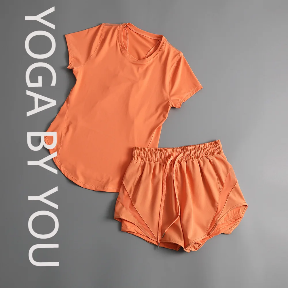 

2025 New Pilates Yoga Riding Running Suit Loose Sportswear Advanced Sense Professional Training Quick-Drying Fitness Suit Women'