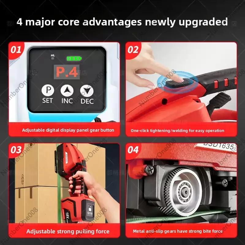 Electric Strapping Machine Portable Wrapping Machines Hot Melt Fully Automatic Strapping Tightening Integrated Packing Machine