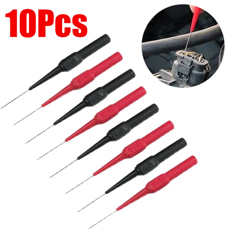 30V Car Tip Probes Diagnostic Tools Auto Multimeter Test Leads Extention Back Piercing Needle Tip Probes Mechanical Tools