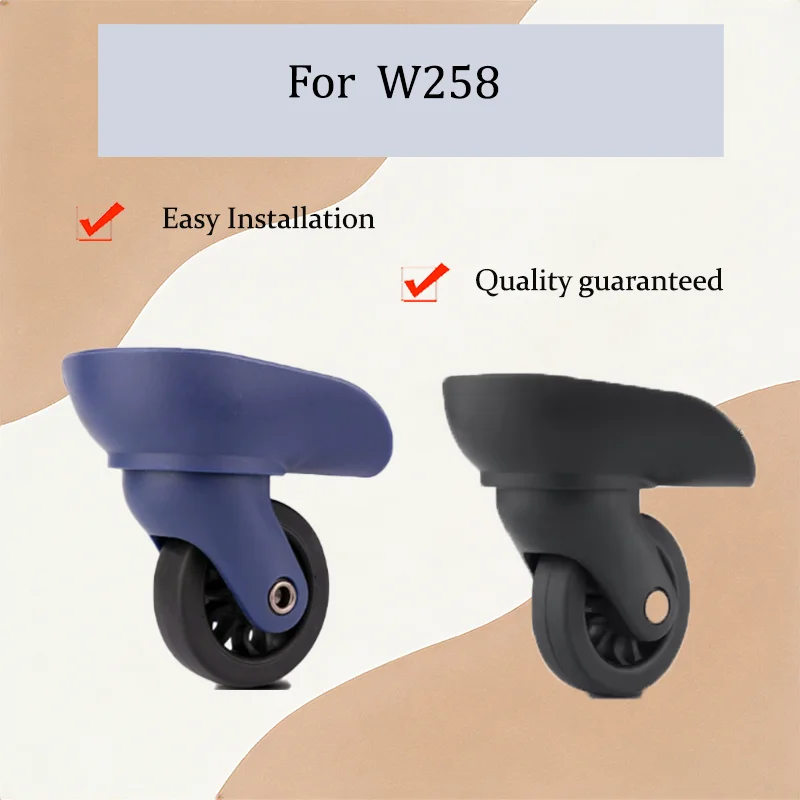 

For W258 High Load Luggage Wheels 360° Swivel TPU Quiet Wear-Resistant Universal Suitcase Repair Parts