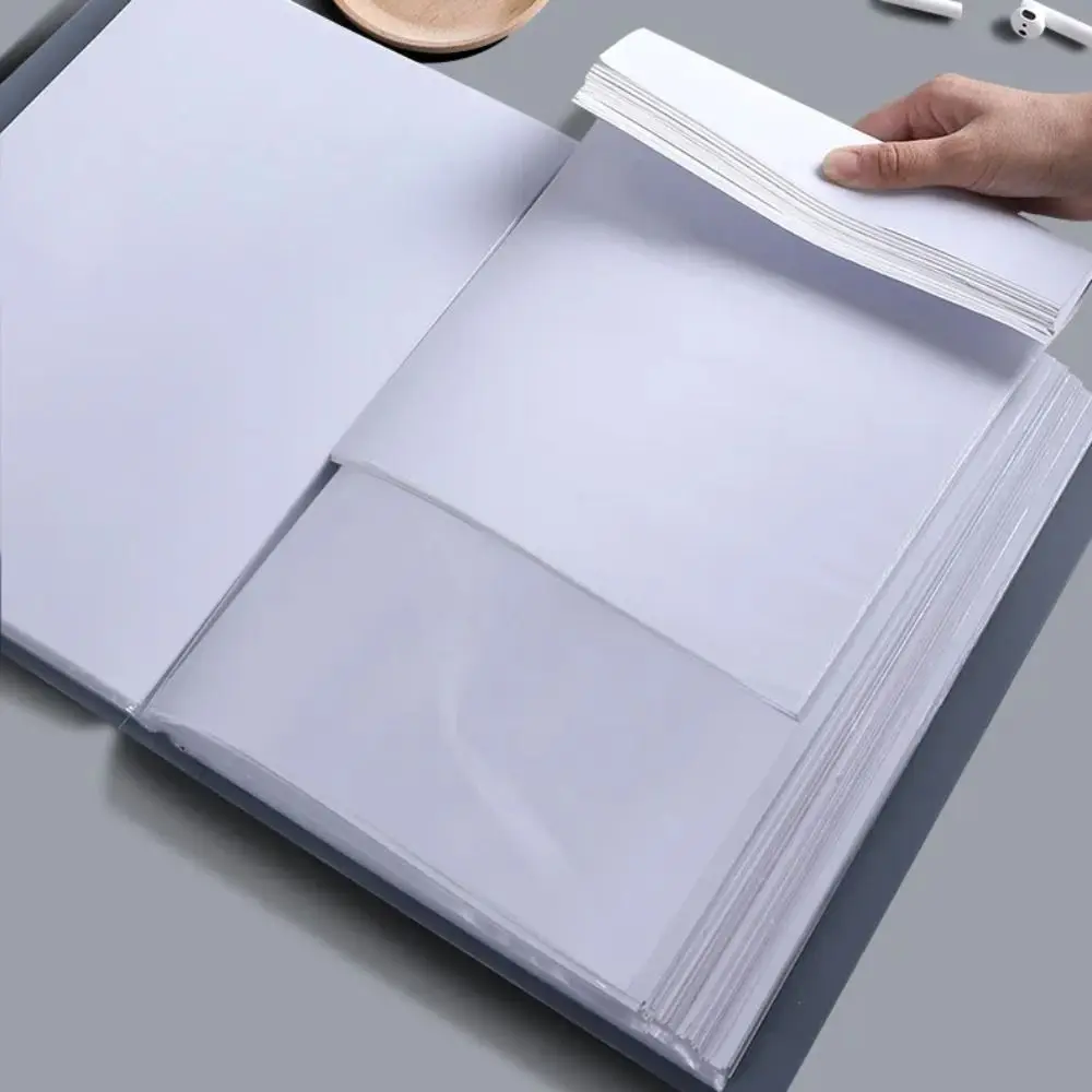 

60 Pages A4 File Folder Multicolor Transparent Document Bag Large Capacity Waterproof Document Storage Books