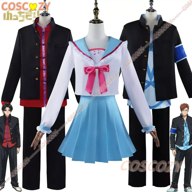 

Anime Bucchigiri Cosplay Costume Matakara Asamine Arajin Tomoshibi Mahoro Uniform Bucchigiri! Sailor JK Uniform Party Clothes