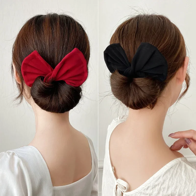 Dispositivo per forcina a forma di fiocco da donna Forcina dolce e adorabile Chignon veloce Strumenti per lo styling dei capelli Accessori per capelli treccia