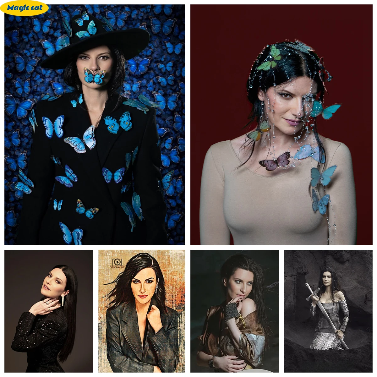 

Laura Pausini 5D Diy Diamond Painting Italian pop singer Diamond Embroidery Fashion poster Living Room Home Wall Decor Fan Gift