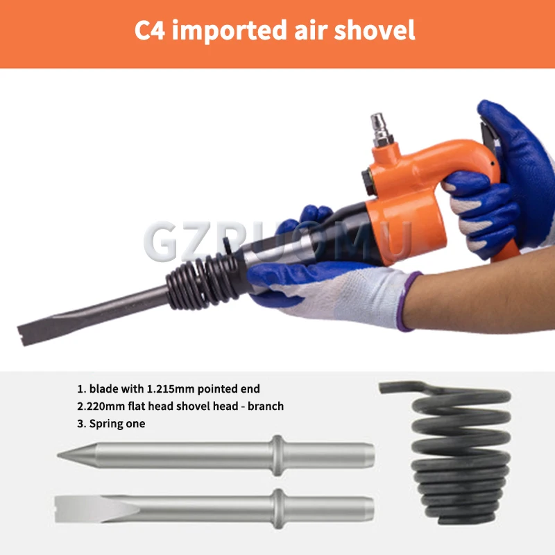 C4/C6 Handheld Air Hammer Rust Removal Machine Industrial Powerful Wind Shovel Concrete Crusher Multifunctional Pneumatic Tool