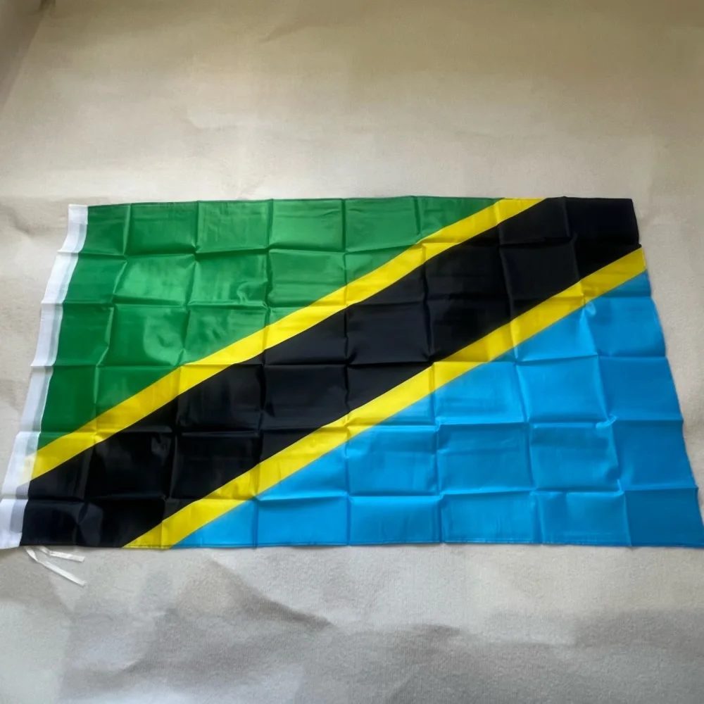 

Tanzania flag polyester hanging home decor. High quality flags 90*150cm for decorative banners. Ornamental flag