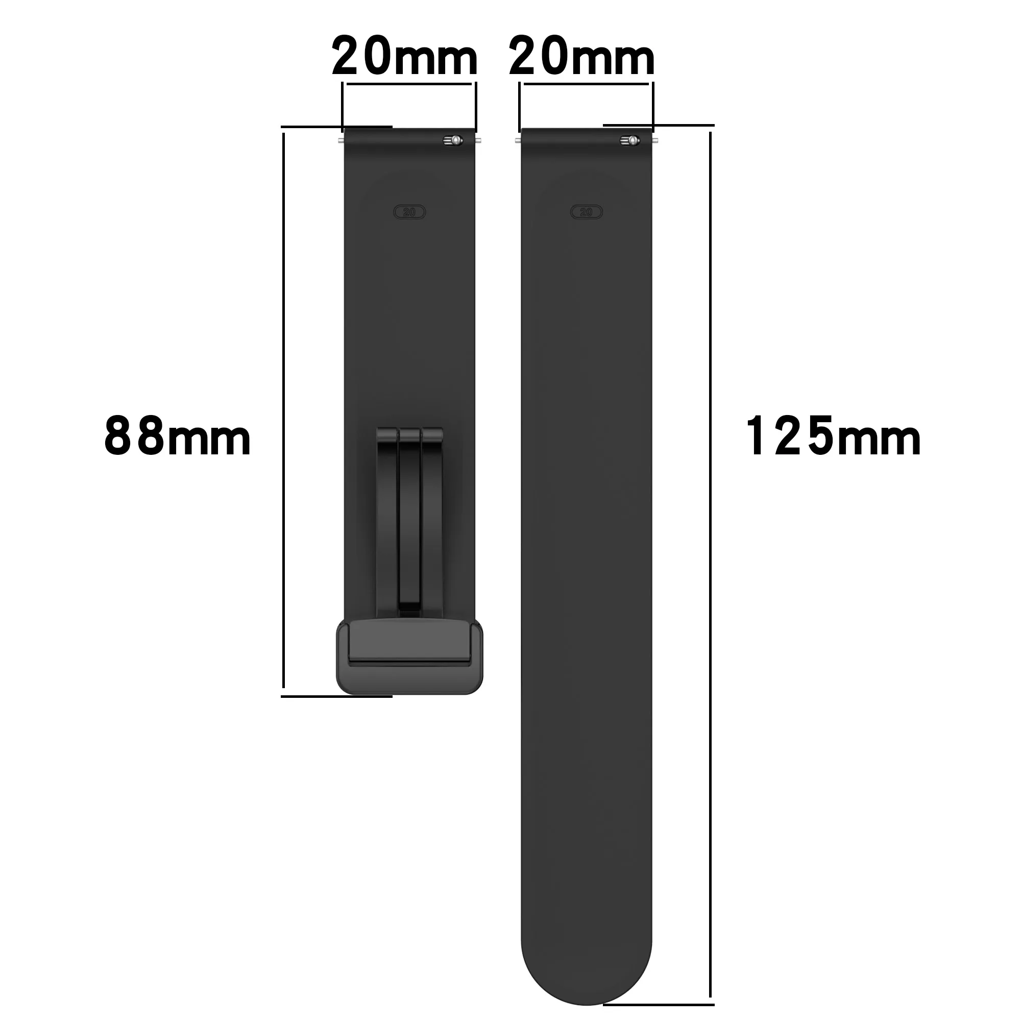 20mm Silicone Magnetic Strap For Amazfit GTR 42mm/GTS 3 2 E/Bip Youth/Bip S Lite/Bip Pace Lite/Bip U/GTS 2 4 Mini/Bip 3 Pro Band