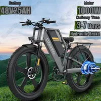 COSWHEEL Electric Bicycle 1000W Motor 48V25AH Lithium Battery E-bike Hydraulic Brake Adult 26*4 Inch Fat Tire Snow Electric Bike