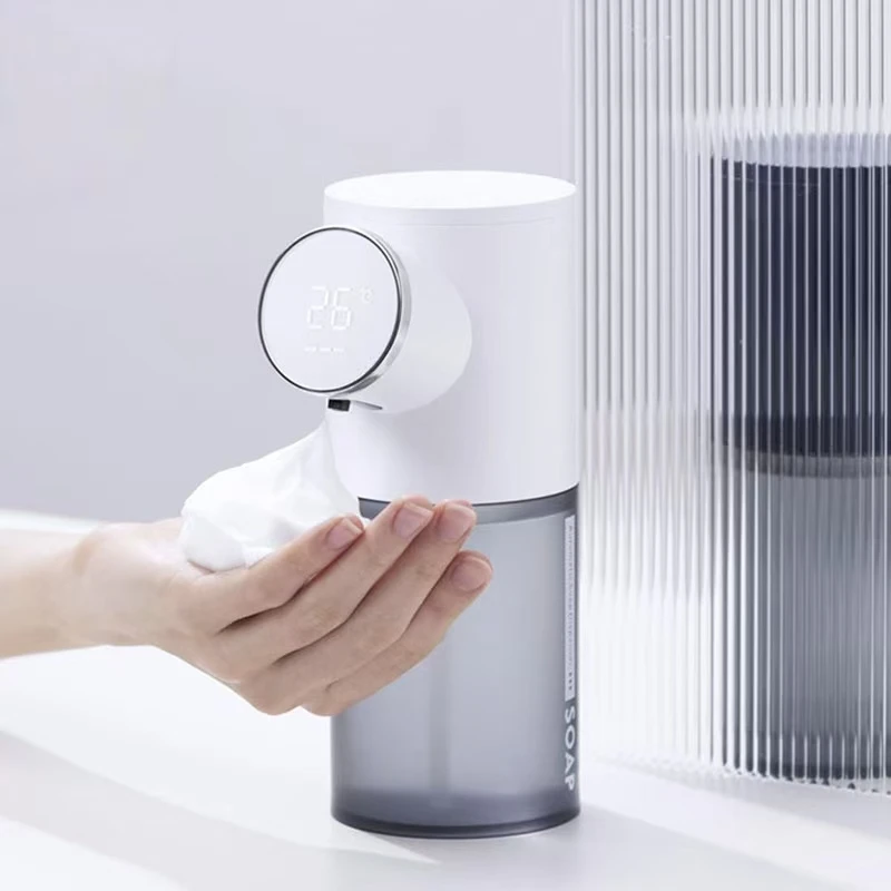 Automatic Soap Dispenser USB Rechargeable 320ml Liquid Soap Dispensers Digital Display Foam Hand Sanitizer Machine Home