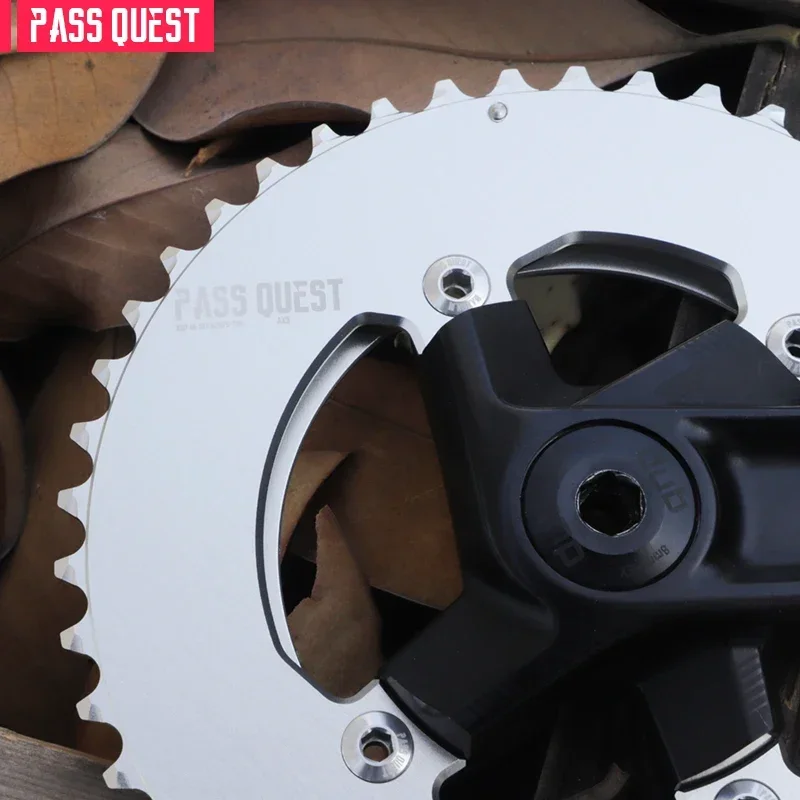 PASS QUEST 107BCD DOUBLE Chainring MTB Road Bike 46-33T 48-35T 50-37T 52-39T 2X 107 bcd Chainwheel for Sram Rival AXS 12S