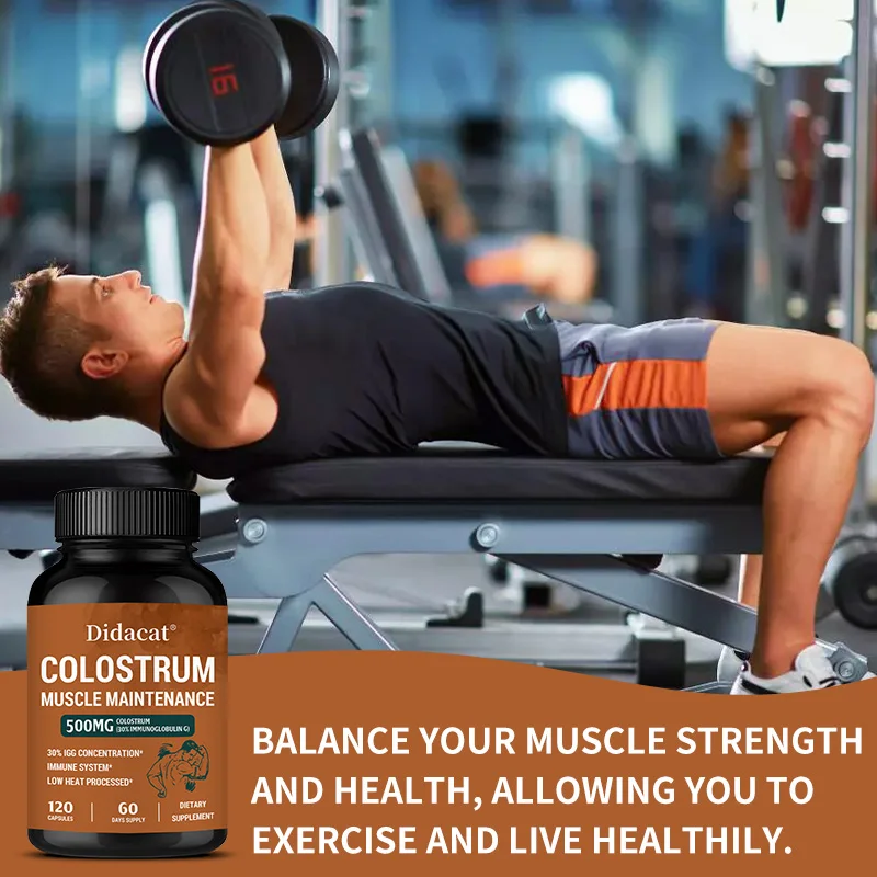 

Didacat Colostrum Supplement with IgG - Supports Muscle, Bone, Immune, Joint Health, Balanced Gut Flora and Gut Health