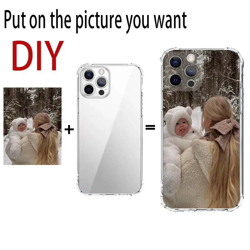 تخصيص الوالدين والطفل DIY صور غطاء من السيليكون آيفون 16 15 14 13 12 11 برو Xs ماكس 16e XR 7 8 6 6s زائد SE 2020 2022 غطاء #3