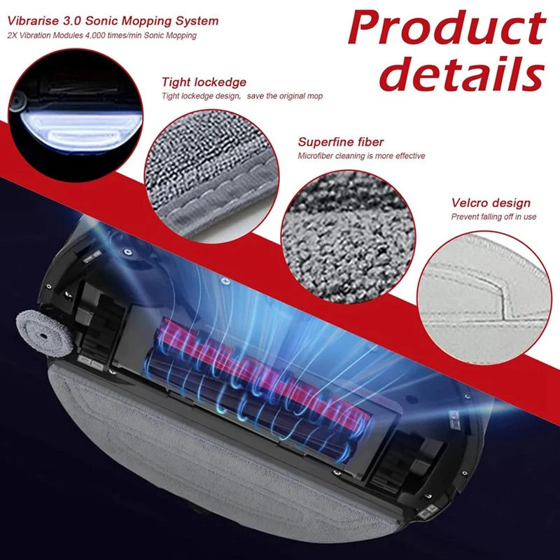 SANQ For Roborock S8 Maxv Ultra Robot Vacuum Cleaner Main Side Brush Hepa Filters Mop Cloth Dust Bags Replacement Parts