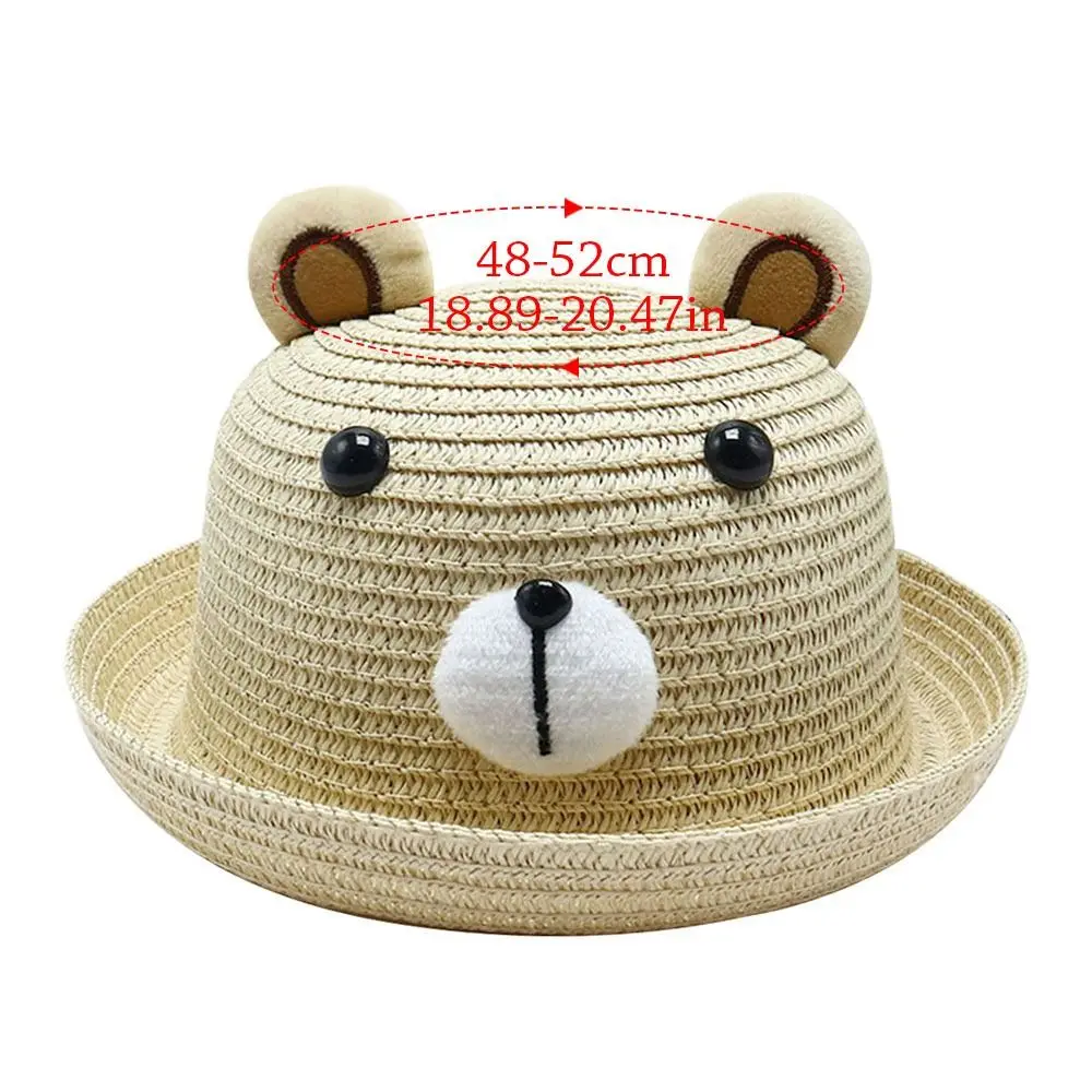 Outdoor Cute Kids Bucket Hat Breathable UV Protection Sun Cap Sunscreen Summer Straw Hat Children Boys Girls