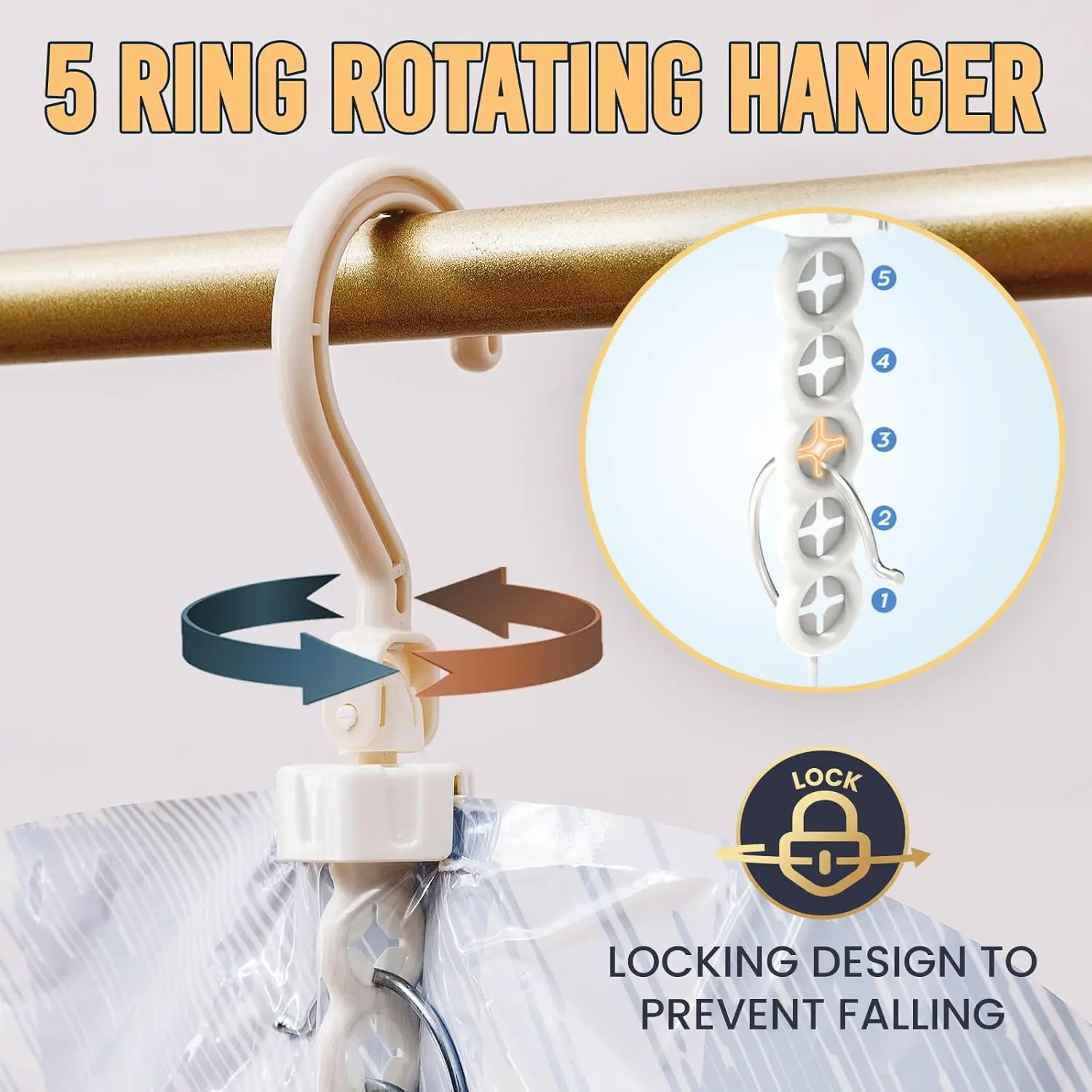 TAILI tas penyimpanan vakum gantung 6 buah, tas penghemat ruang, tas penyimpanan gantung untuk pakaian, segel vakum untuk setelan, gaun, jaket