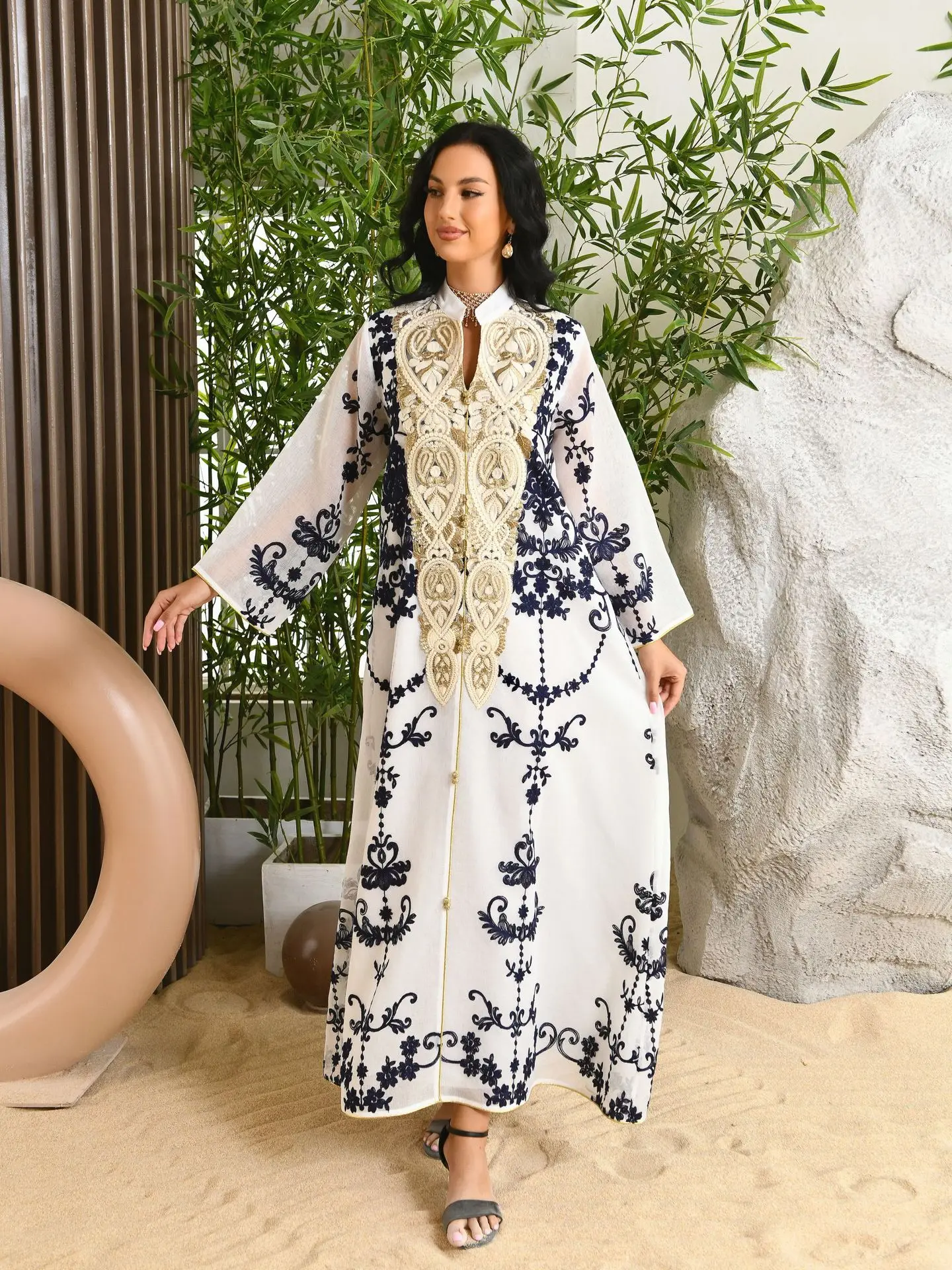 Moroccan Caftan Muslim Woman Dress Eid 2022 Luruxy Embroidered Turkey Arabic Oman Dubai Jalabiat Islamic Abayas Dresses Evening