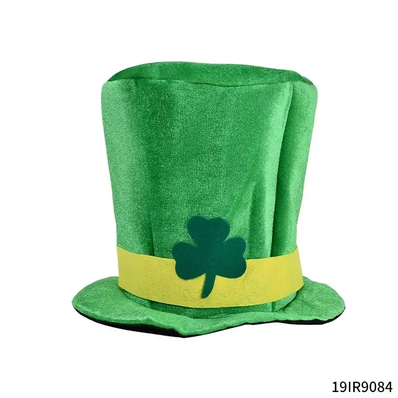 St. Patrick's Day Clover velvet top hat for men and women St. Patrick's Day Party Party Gifts Irish Elf costumes Fun hats