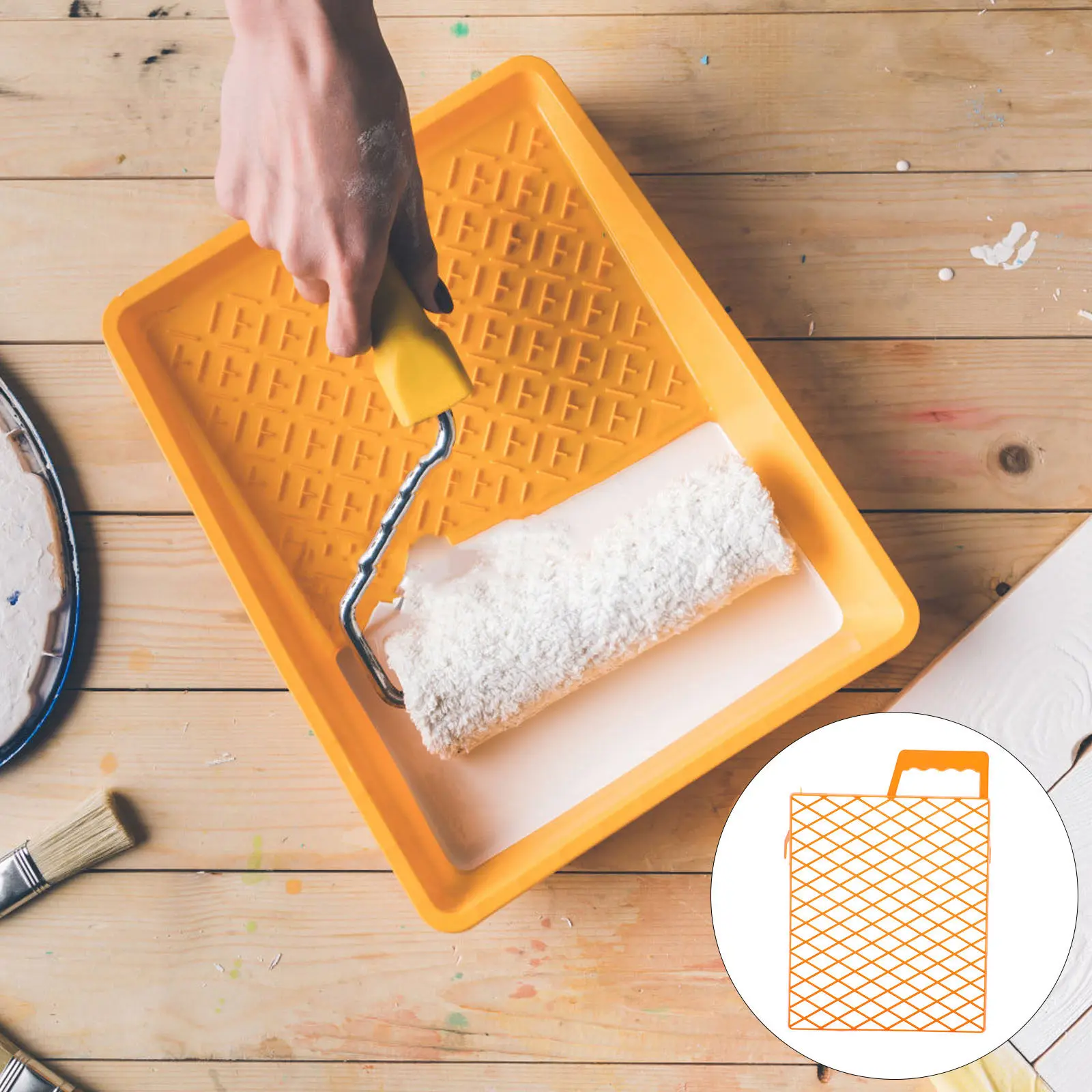 Plastic Paint Tray Grid Heavy Duty Roller Bucket Grid for DIY Painting Projects Home Renovations Professional Paint Filter