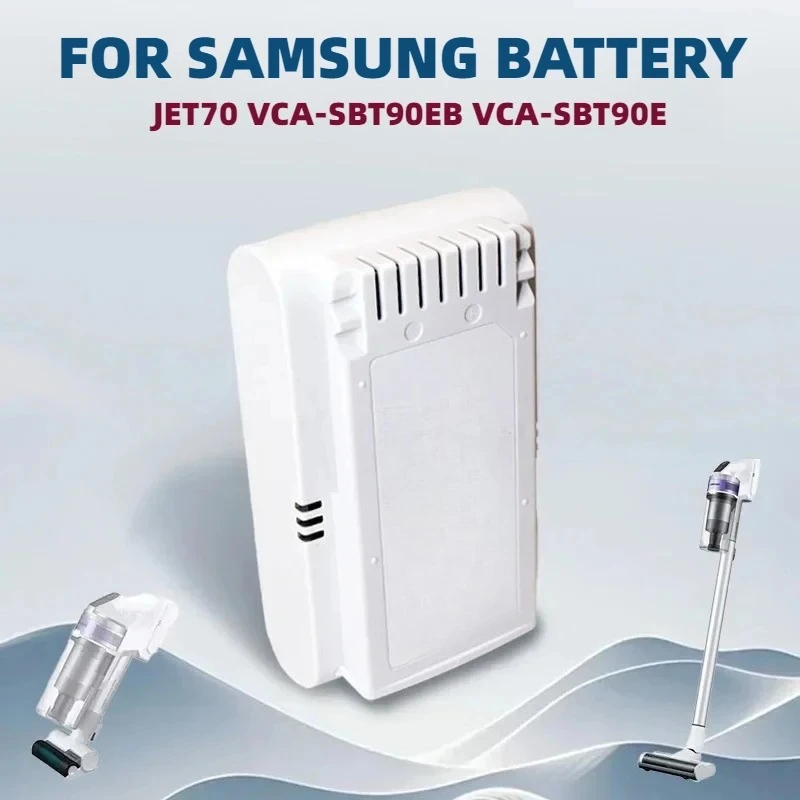 بطارية بديلة VCA-SBT90EJet70 مكنسة كهربائية للحيوانات الأليفة VS15T7032P4 بطارية ليثيوم أيون عالية السعة لون أبيض متوافق