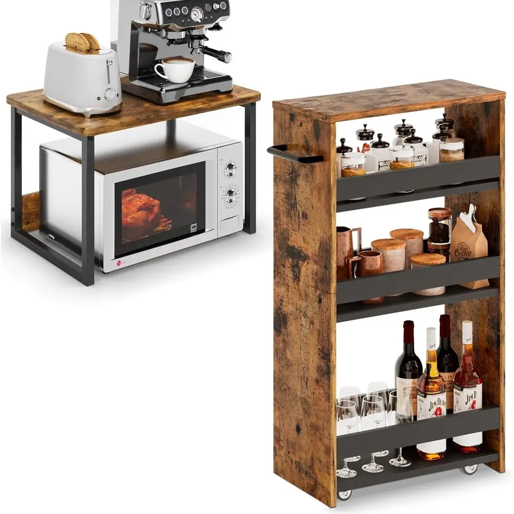 

Kitchen Countertop Organizer Microwave Oven Rack Desktop Storage Organization