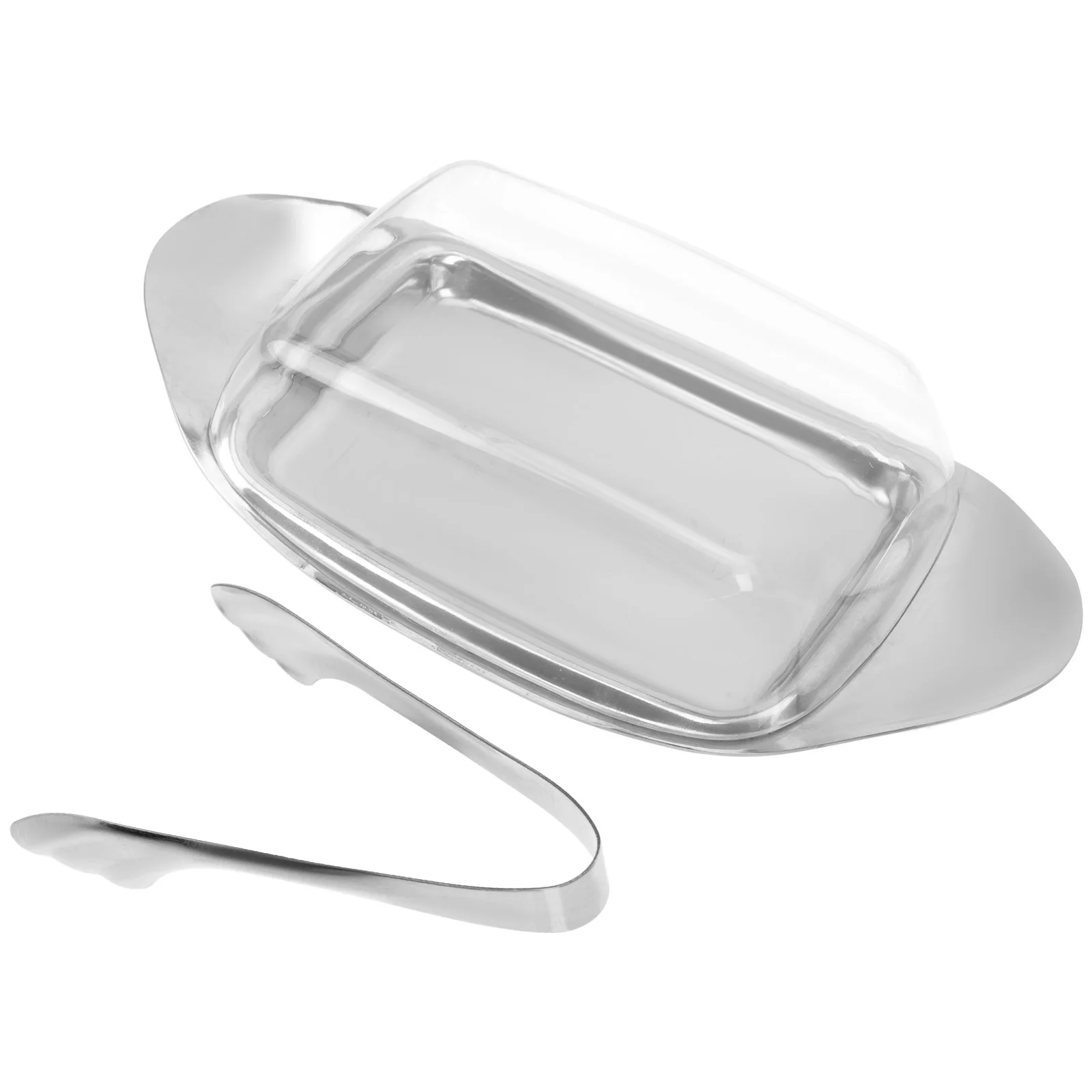 

1Set Butter Plate Multi-Functional Stainless Steel Serving Plate Butter Container Dessert Display Tray Kitchen Supplies Cheese