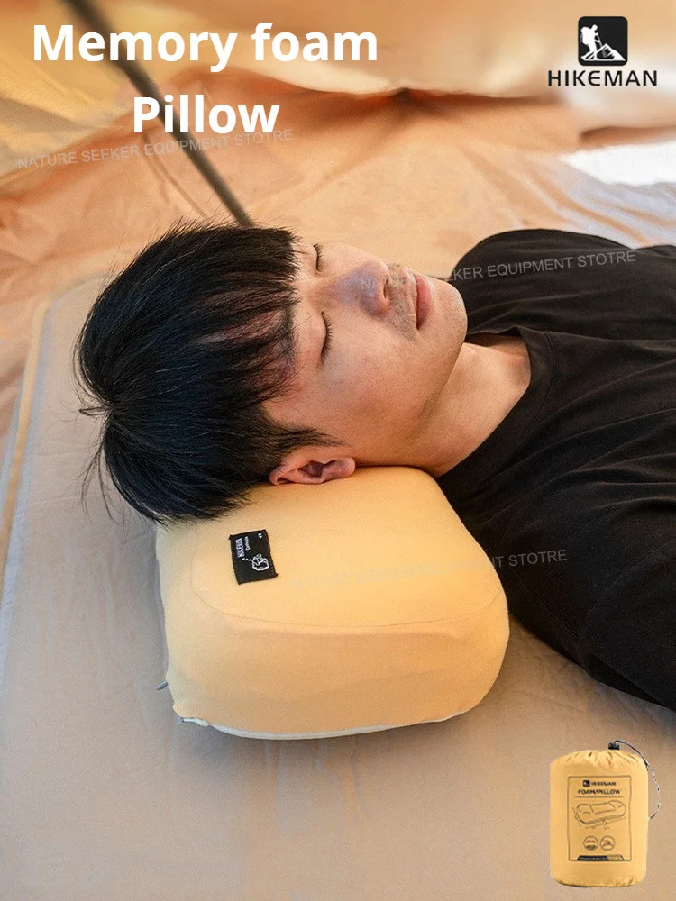HIKEMAN Portable Camping Pillow Lightweight Memory Foam Pillow Outdoor  Sleeping Pillows