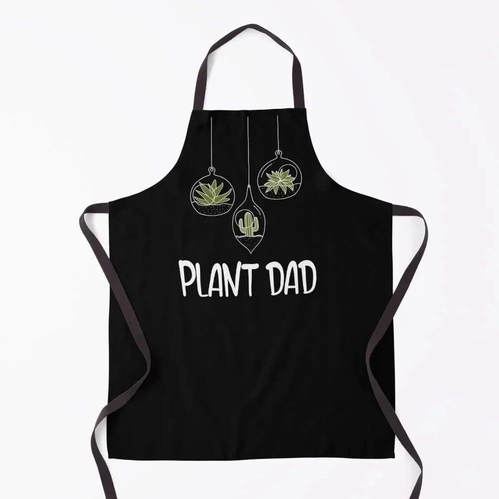 

Plant Dad' Succulent Lover Apron Men's Kitchen Costume Waiter Kitchen Front Nursing Apron
