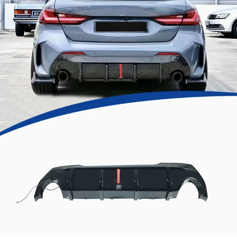 For BMW 1 series F40 2020-2024 Bright Black Car Rear Bumper Diffuser Rear Splitters Spoiler Glossy Black Back lip Car Accessorie
