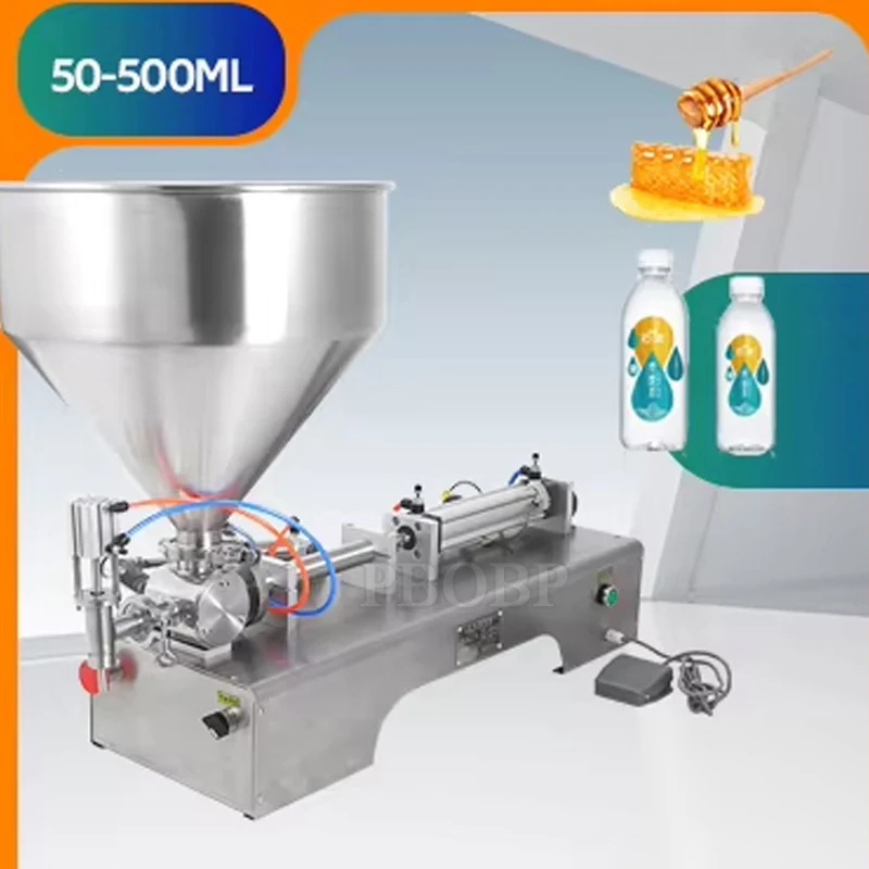 Máquina de Llenado y Envasado Semiautomática PBOBP para Lociones, Cremas Cosméticas, Champús, Líquidos, Bebidas, Miel y Aceite en Envases de Plástico