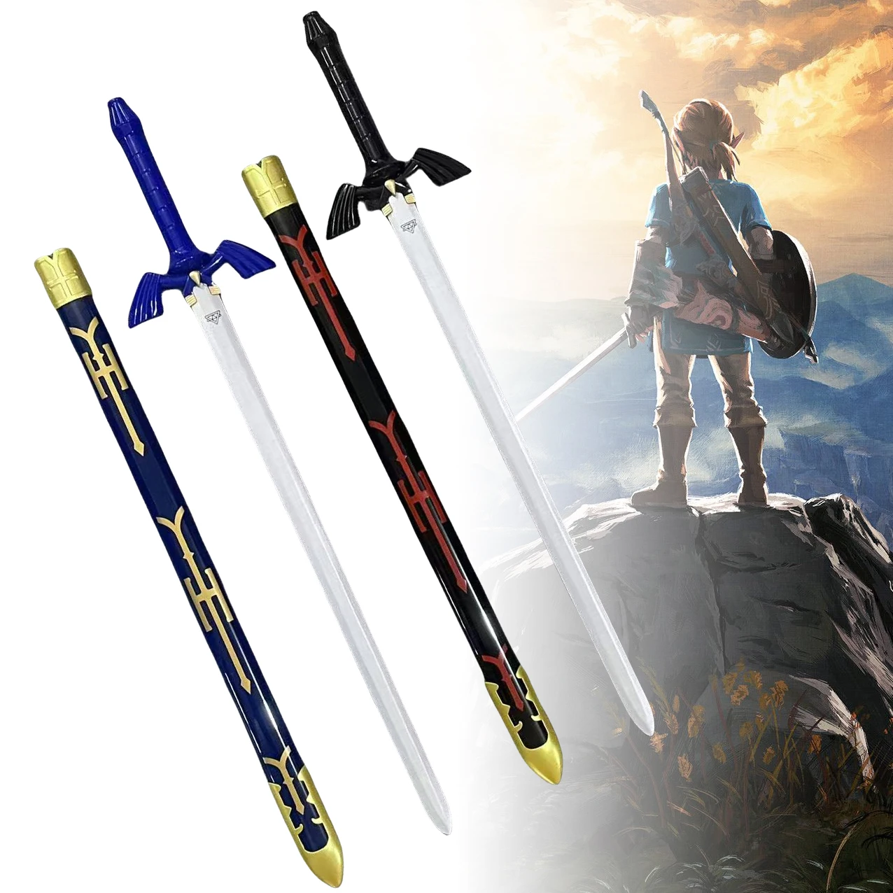 

38inch Zelda Katana Large Wood Sword Anime Cosplay Prop Ninja Knife Blade Real Size Japanese Katana Original Samurai Sabre Toy