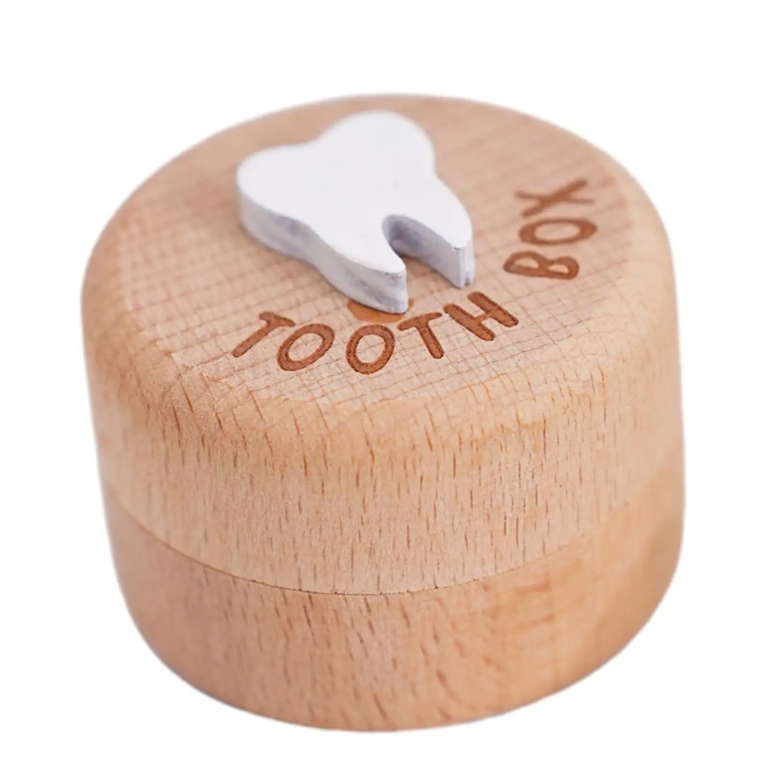 Children Tooth Box Wooden Storage Organizer for Baby Lost Teeth and Fetal Hair Keepsake Memory Box
