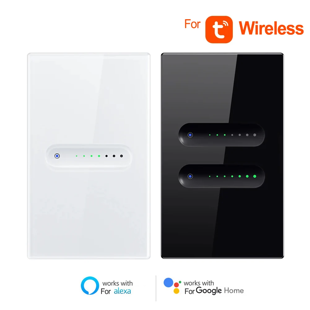 

Wifi Smart Light Switch Glass Screen Touch Panel Voice Control Wireless Wall Switches Remote For Alexa For Google Home