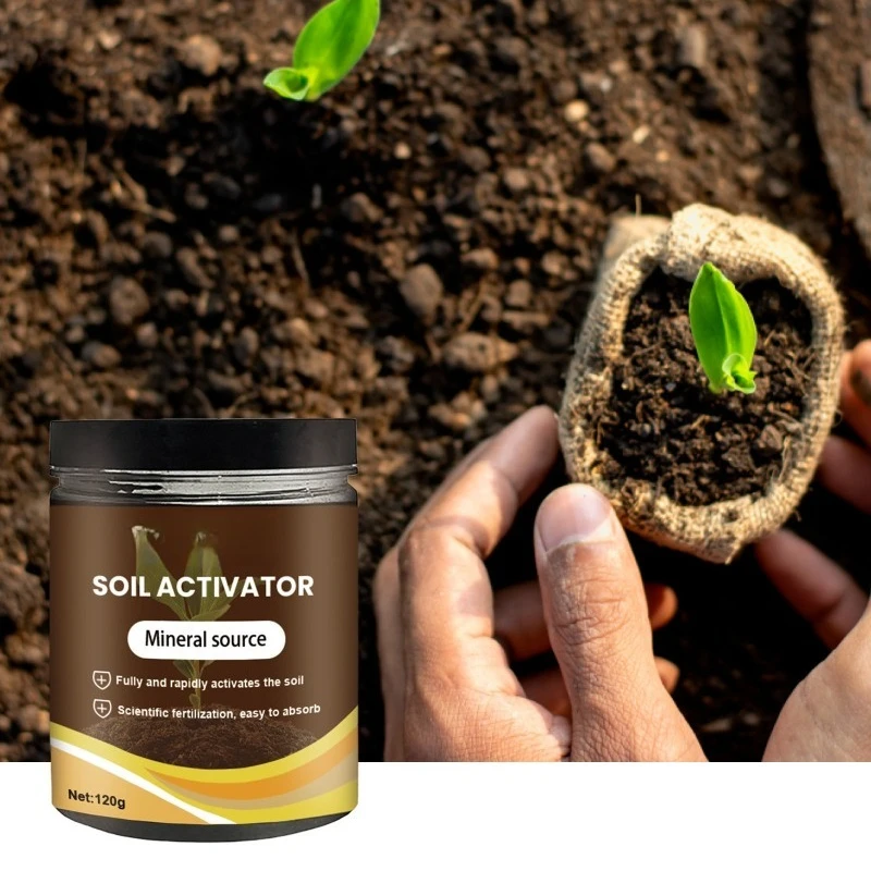 120G-Bottle Soil Activator Household Flowers Plant Growth Supplement Nutrients Rooting Soil Fertilizer Horticultural Care Agent