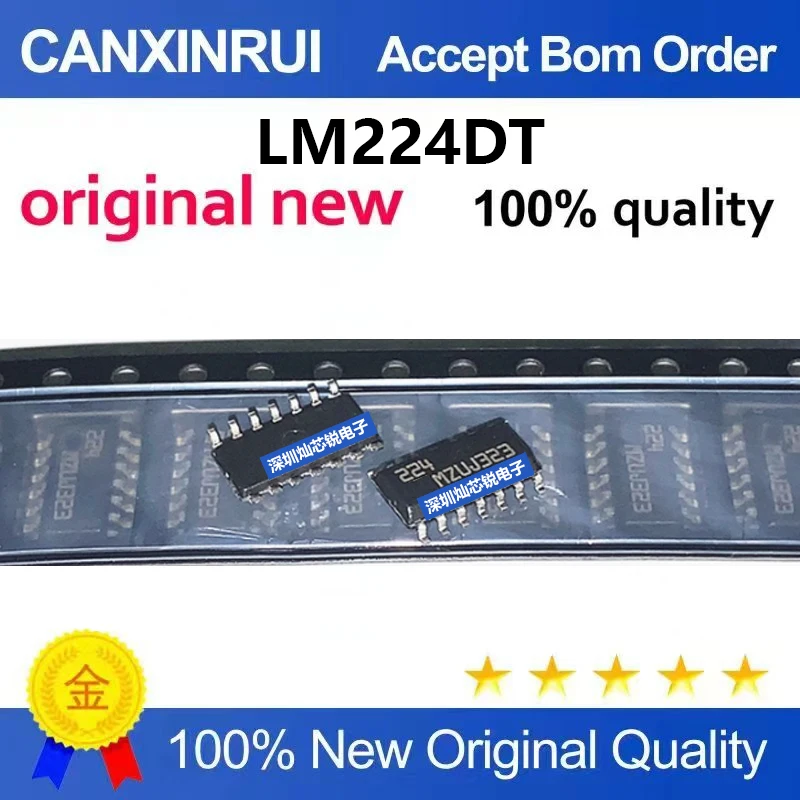 (5-100pieces)Brand new original LM224DT LM224 ST224 SMD SOP14 Quad-Channel Operational Amplifier Chip