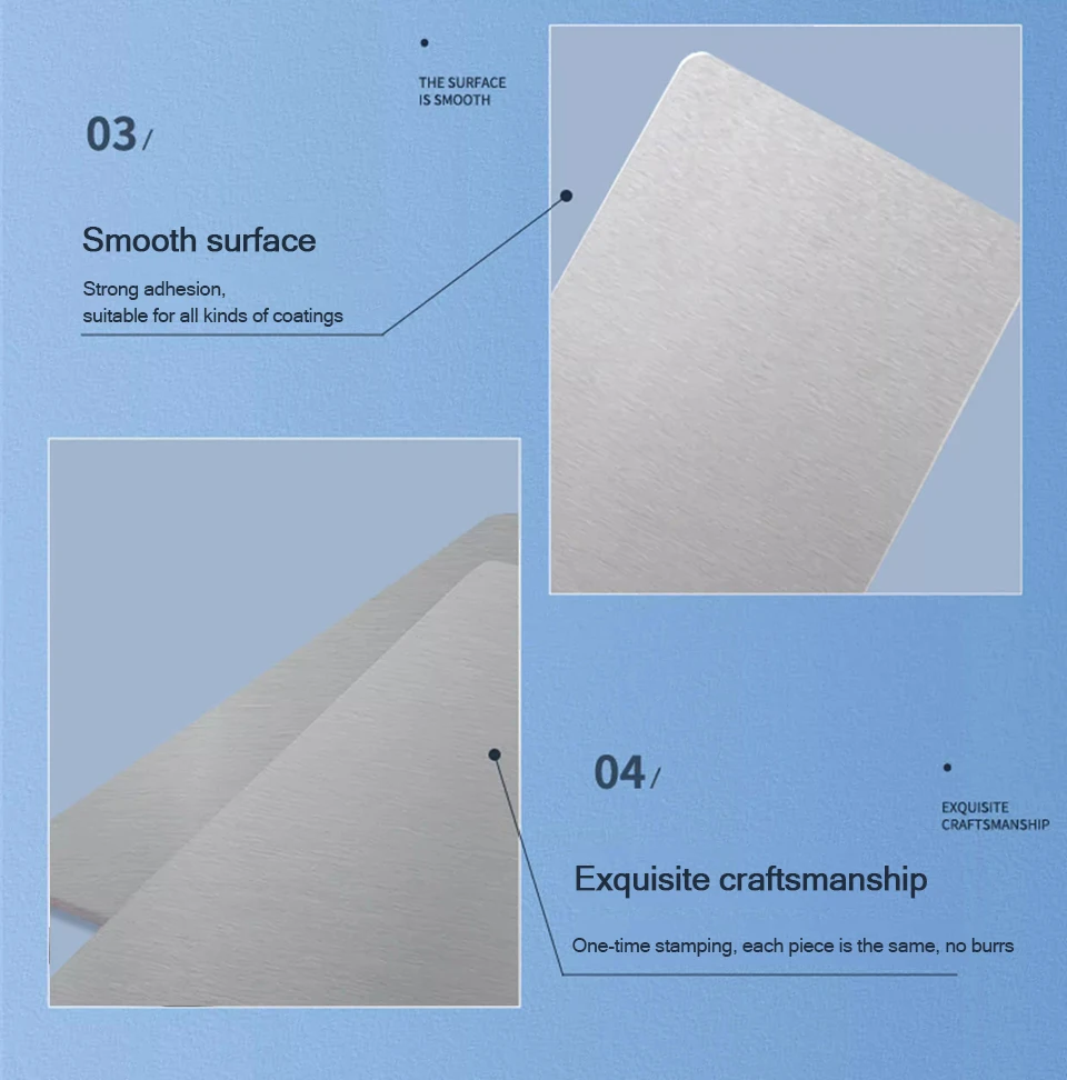 0.5mm Aluminum Test Panels Powder Coating Sample Testing Aluminum Paint Testing Panels SD-6 view 3