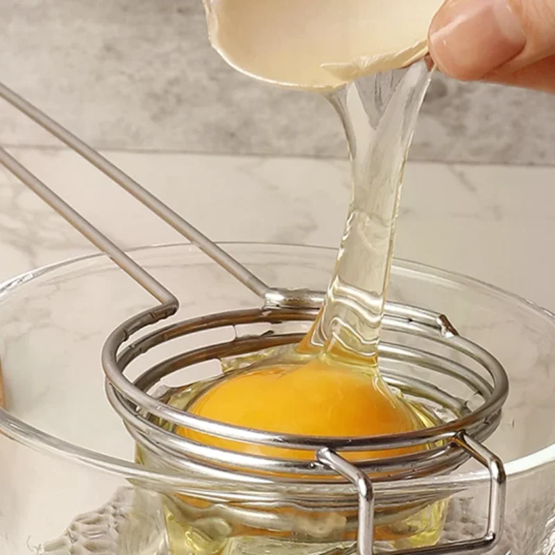 Premium Stainless Steel Egg Yolk Separator - Effortless Egg White And Yolk Divider With Filter Function For Separated Eggs