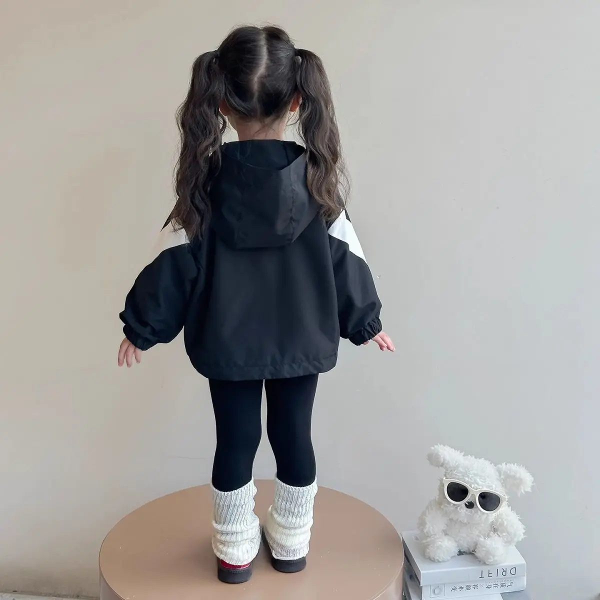 Girls' Spring Jacket New Style Girls' Top Children's Western Outdoor Sports Charge Jacket Baby Hooded Coat