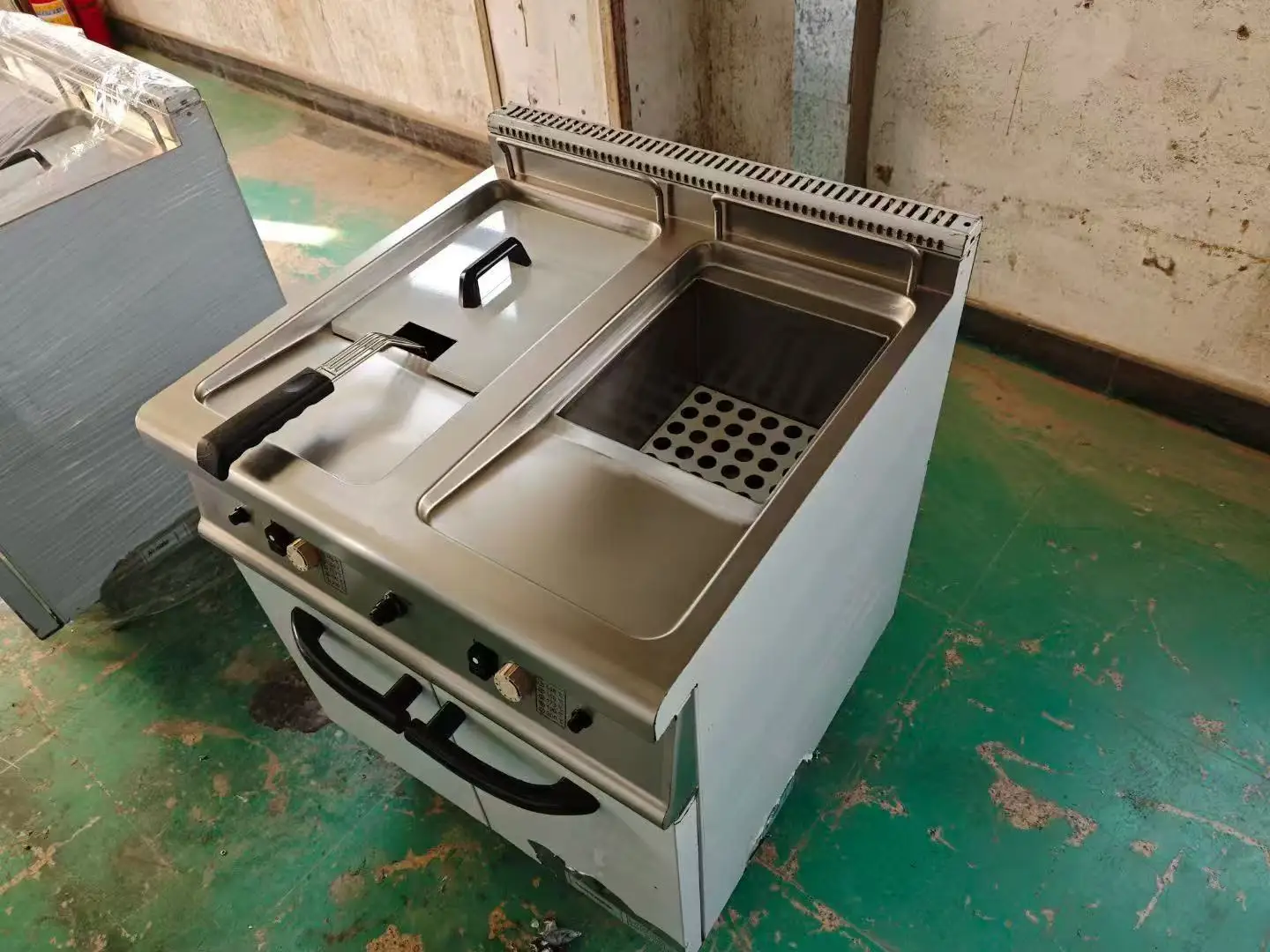 Hotel Fast Food Restaurant Heavy du RVS Commerciële g a Friteuse met dubbele koekenpan