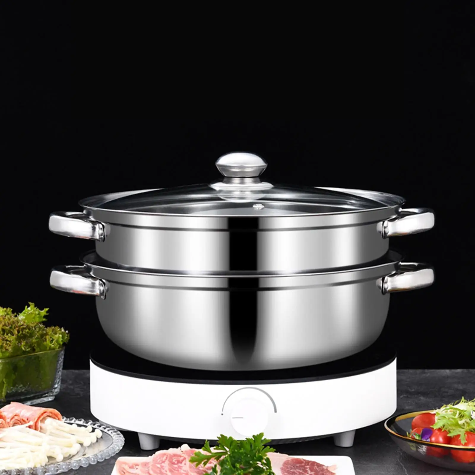 Steamer Pot Steamer for Cooking Stock Pots Dual Use Kitchen Steamer Cooker Kitcken Cooking Tool for Food Dumpling Veggies Egg