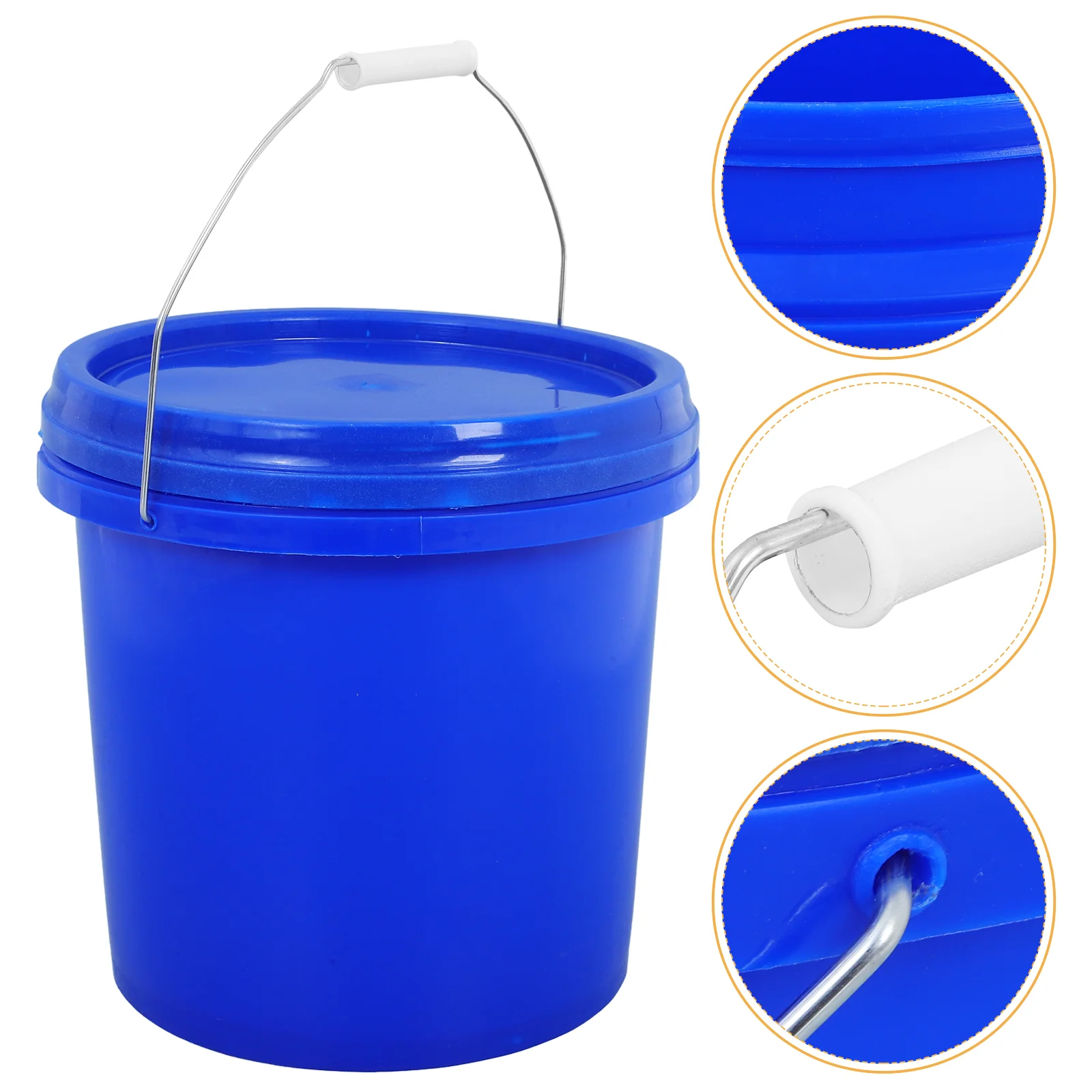 

Plastic Sealed Bucket Cleaning with Handle Halloween Storage Hydroponic Laundry Food Blue Gallon