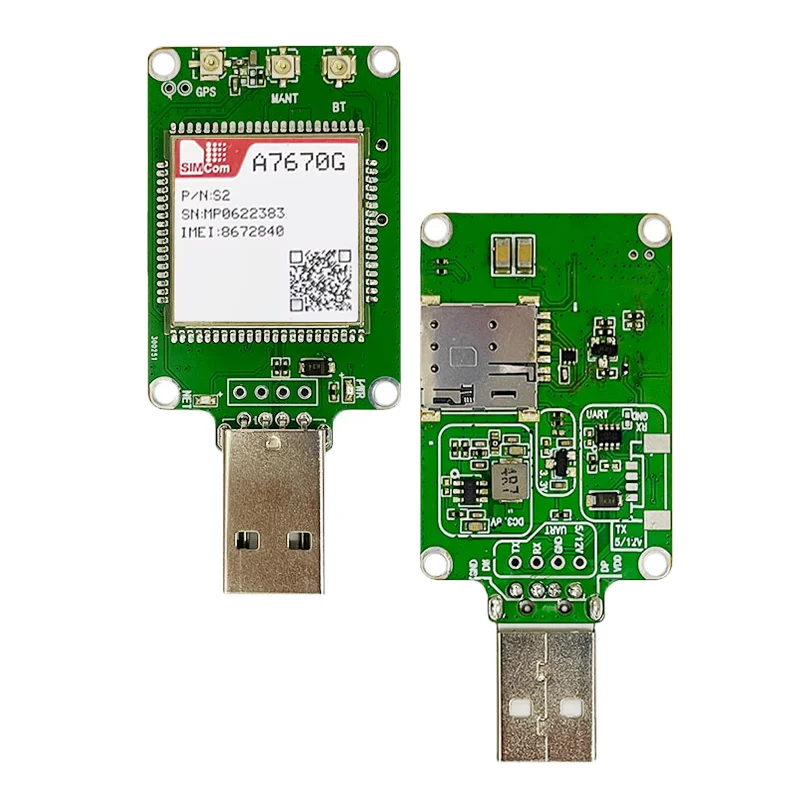 SIMCOM A7670G USB Dongle LTE CAT1 Module 2G Global Version Development Board breakout kit With FPC antenna