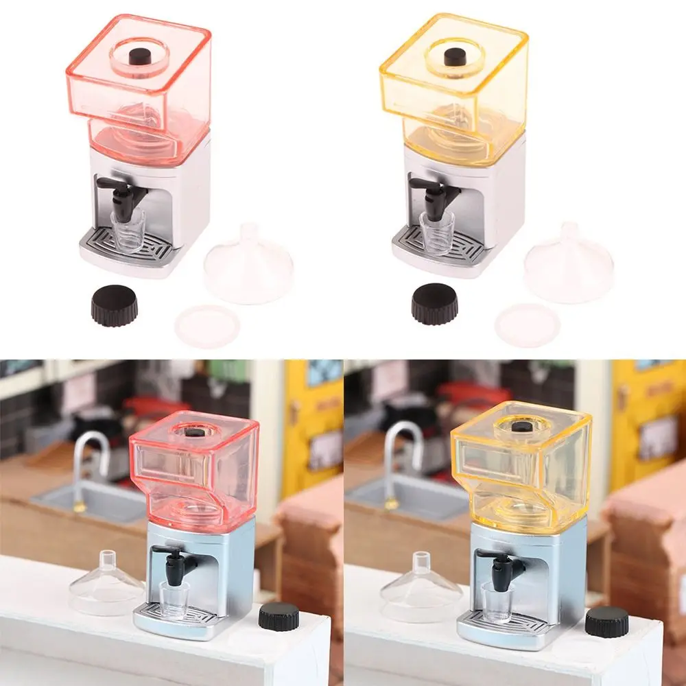 1:12 Dollhouse Water Dispenser Plastic Red Yellow Miniature Drinking Fountain Photo Props Scene Model Doll Watercooler