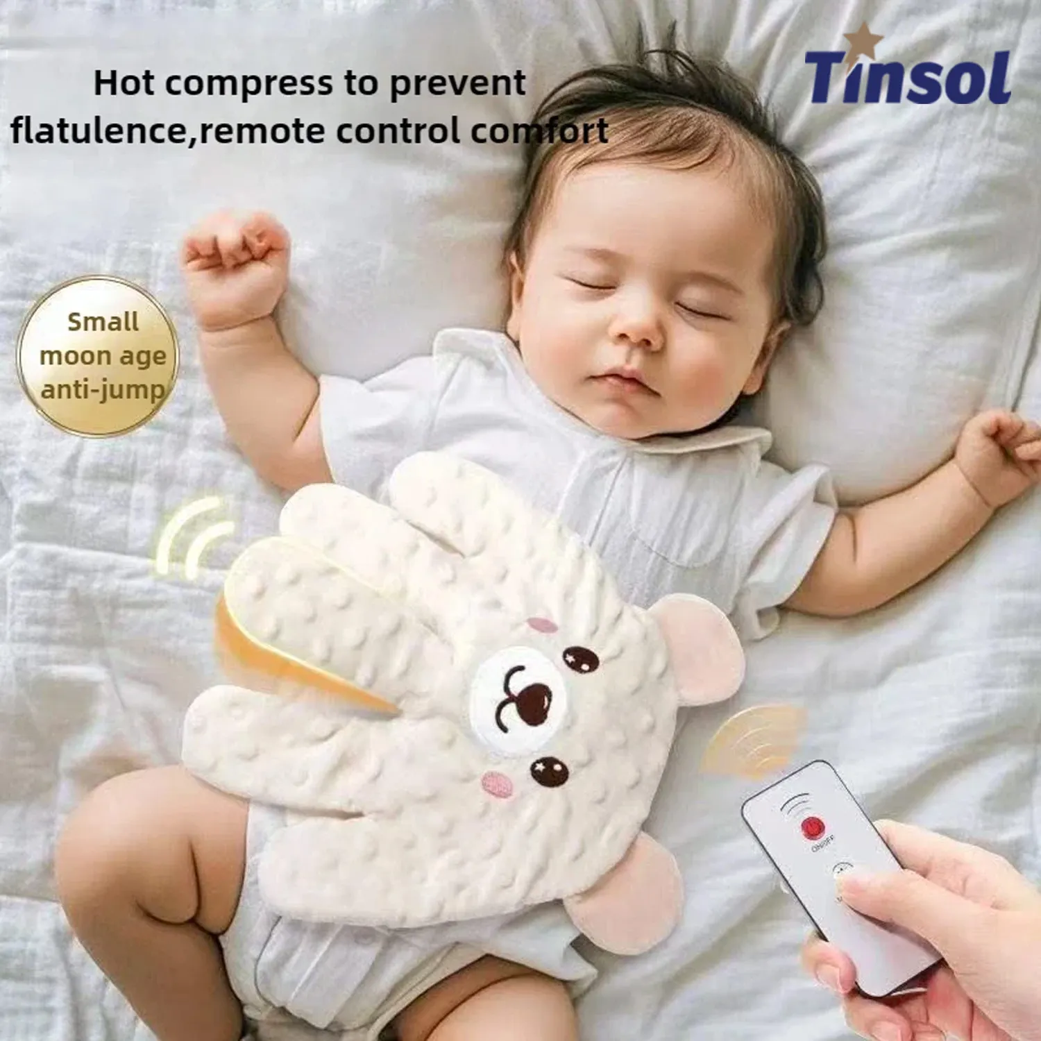 TINSOL, ayuda para dormir para bebés recién nacidos, almohada de palma, palma calmante para bebés, ayuda para dormir, sueño calmante para bebés, Control remoto, palma para niños pequeños