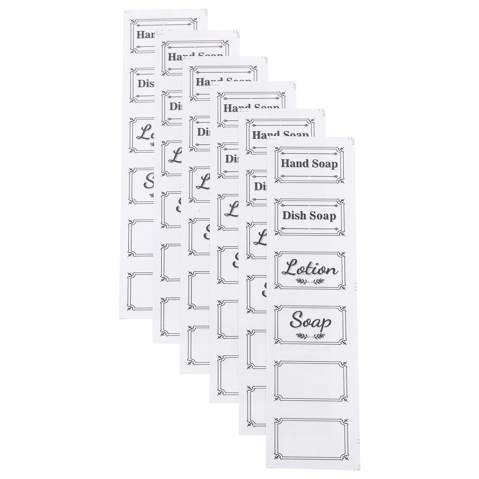 

6Pcs Waterproof Soap Decals Self-Adhesive Clear Labels for Soap Containers Glass Bottles Plastic Bottles Kitchen Bathroom
