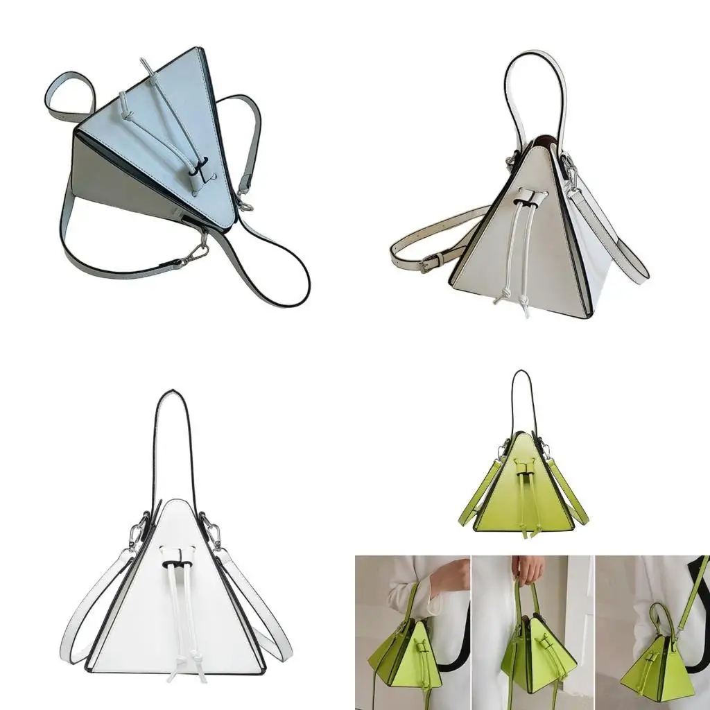 

D46D Compact and Trendy PU Triangle Bag Suitable for Daily Errands and Gatherings