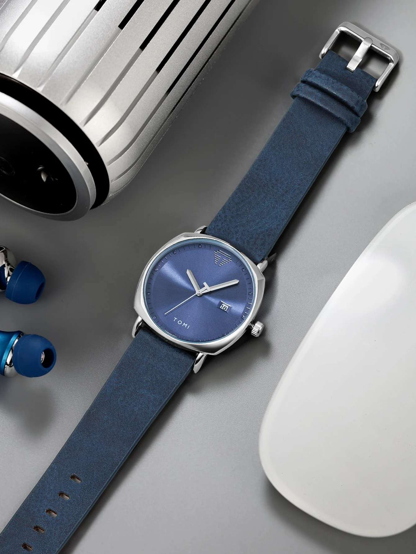 TOMI Neue 2PCS Luxury Business Männer Uhr Geschenk Box Set Einfache und Casual Männer Kalender Quarzuhr Stift Reloj männer Urlaub Geschenk – Detail 18