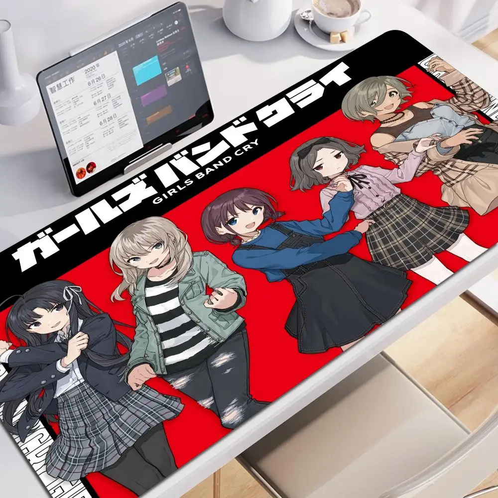 Anime Girls Band Cry Mouse Pad Keyboard Mousepad large 600X300 mm Desk Mat PC Gaming High definition printing Table pad